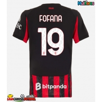 Camisa de Futebol AC Milan Youssouf Fofana #19 Equipamento Principal Mulheres 2025-26 Manga Curta